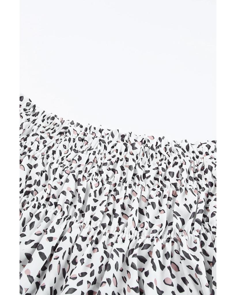 Azura Exchange Блузка с открытыми плечами в горошек