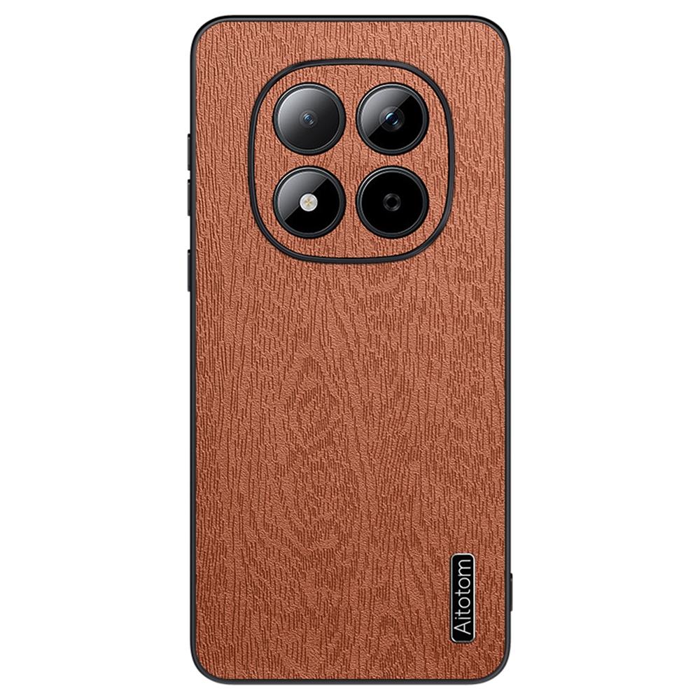 Чехол для Xiaomi Redmi Note 15 Pro+ 5G, текстура дерева, покрытие из ПУ кожи, ПК, ТПУ, чехол для телефона