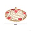 Bamboo Braided Hat Funny Party Handicraft Painting Sunhat Weaved Hard Drawing Oriental