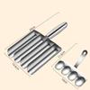 LMETJMA Stainless Steel Meatball Maker Kitchen Meatball Scoop Ball Maker Triple Fishball Meatball Shrimp Ball Maker Tool JT246