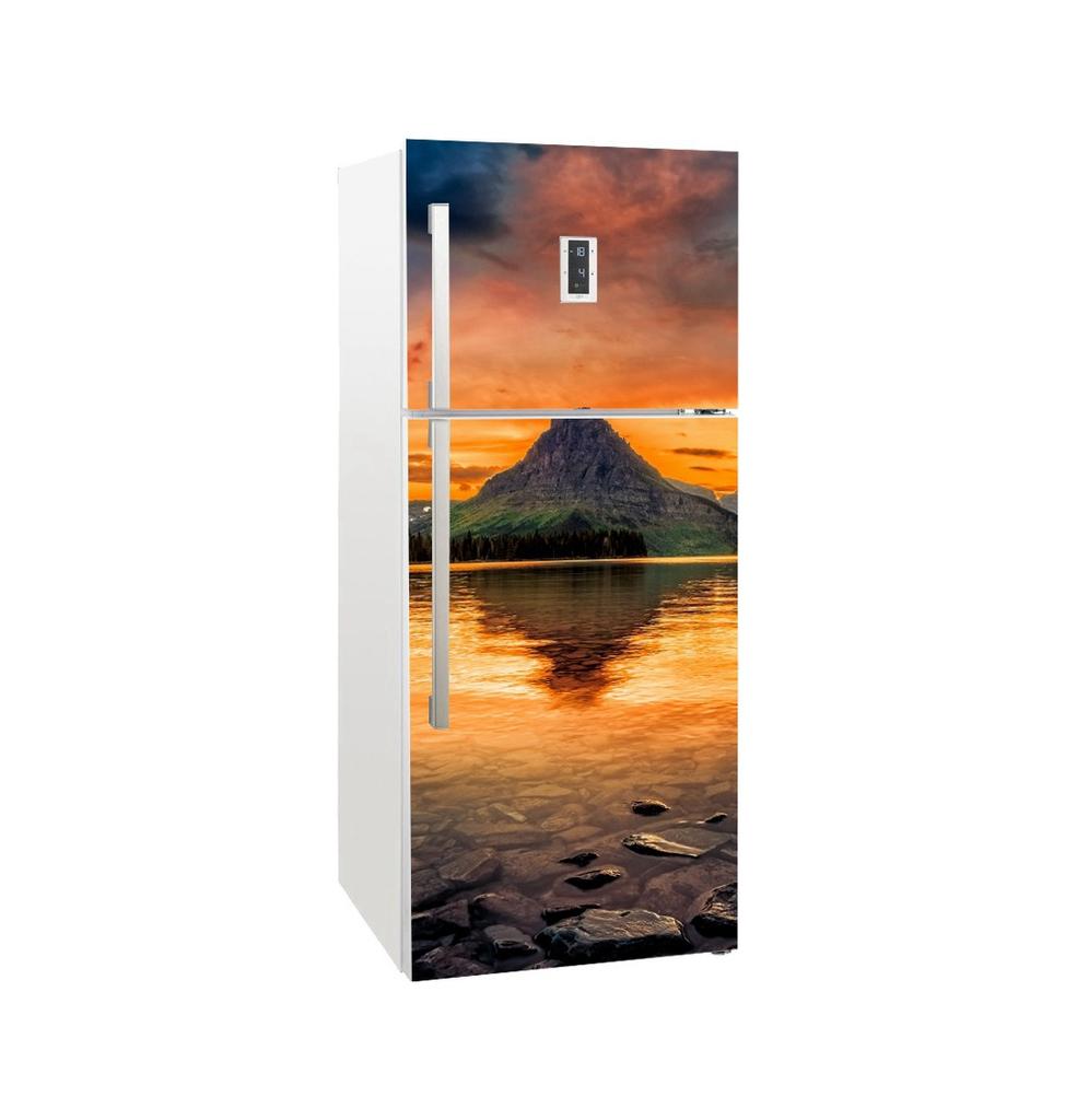 Fridge Beautiful Stickers 23tyle Scenery Refrigerator Cover Door Vinyl Self Adhesive Kitchen Furniture Decor Wrap Freezer Sticker Diy