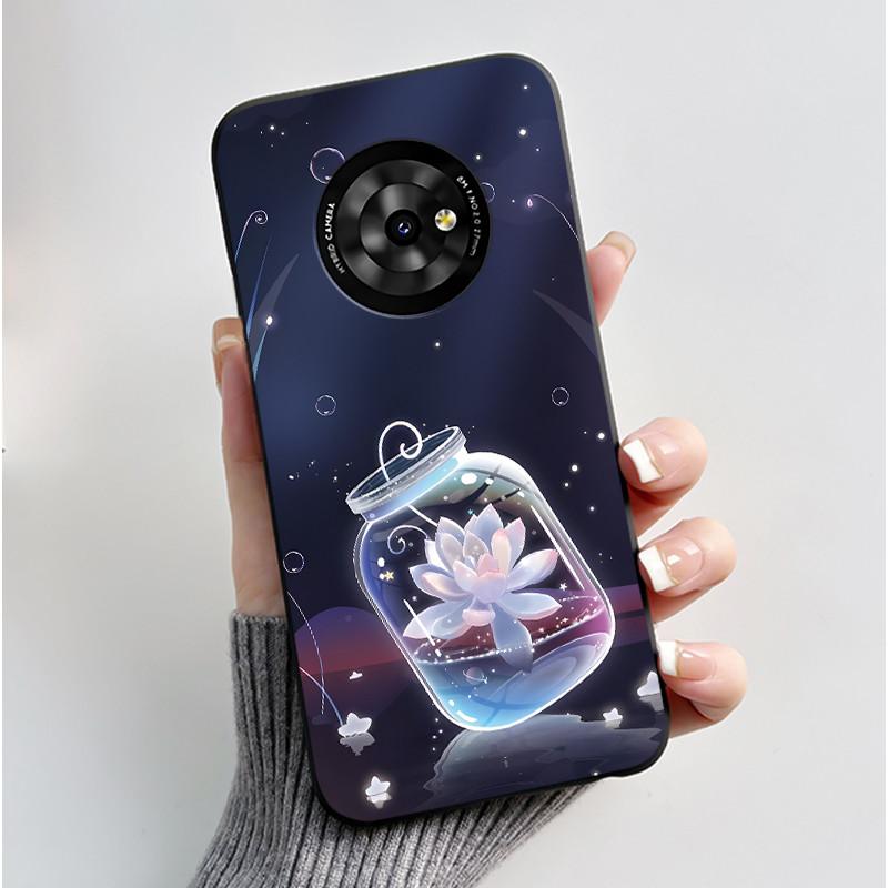 New Unique Cartoon Design Soft Silicone Black Casing For TCL Suixuetang M1 Fluffy Kitten Pattern Shockproof Protective Cover