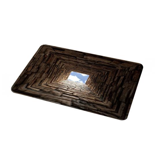 Ковер с оптической иллюзией Нескользящий 3D визуальная ловушка Напольный коврик Дизайн бездонной ямы Придверный коврик для прихожей Гостиной Игровой комнаты Офиса