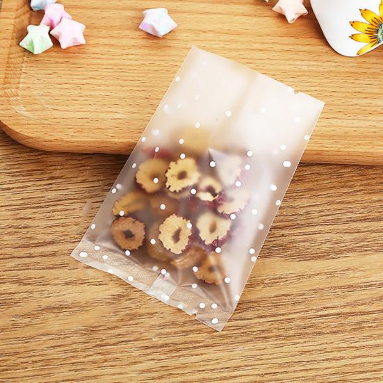 100 шт./упак., пакеты с машинной запечаткой, прозрачные водонепроницаемые пластиковые пакеты с белой точкой, вакуумный упаковщик, мешок для хранения печенья и еды для кухни