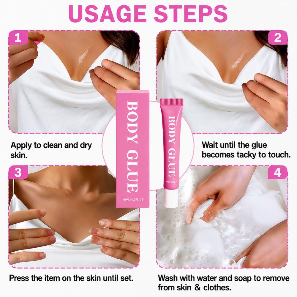 Waterproof Liquid Body Adhesive Transparent Anti-Exposure Adhesive For Low-cut Top