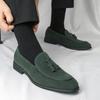 Fashion Fashion Brand Men's Comfortable Flat Bottom Formal Business Leather Shoes Spring New Style Pointed Tassel Small Leather Shoes