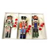 9Pcs/Set Wooden Nutcracker Soldier Christmas Tree Hanging Ornaments Xmas Puppet Decor Supplies