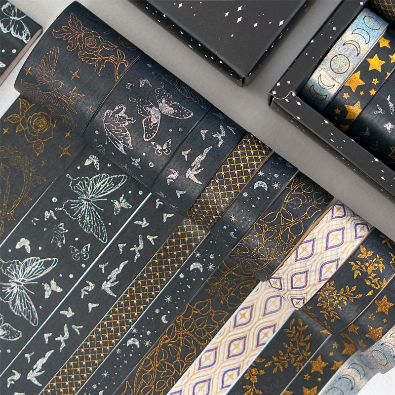 10 рулонов/набор золотой винтажной ленты для скрапбукинга 3 м кавайная клейкая лента винтажная цветочная декоративная клейкая наклейка дневник для скрапбукинга