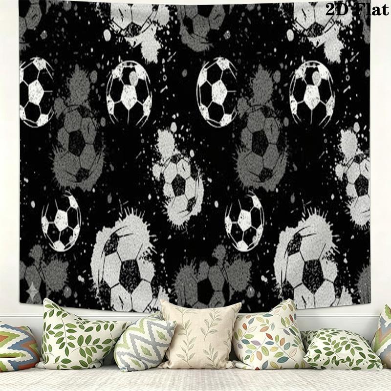 Soccer Wall Tapestry Aesthetic Wall Hanging Printed Fabric Blanket Decorative Tapestries for Bedroom Living Room Home Decor