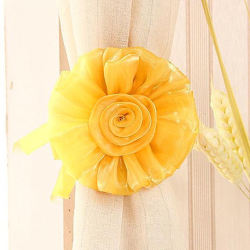 1 пара декоративных завязок для штор в форме цветка розы, держатель для подхватов, вуаль, драпировка