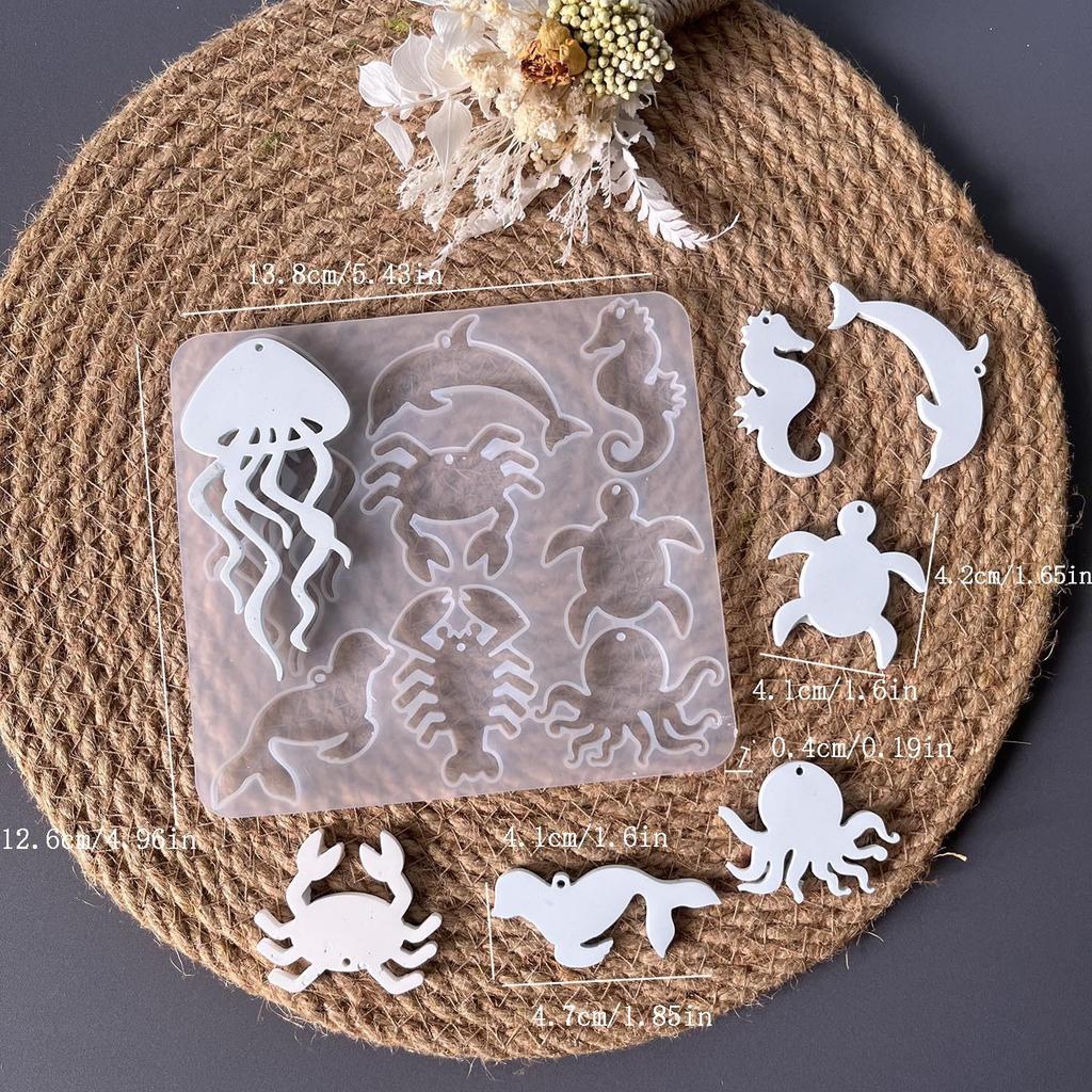 Подвеска в виде ракушки-дельфина, украшение из эпоксидной смолы, силиконовая форма в виде морского животного-дельфина, серьги, гипсовые формы