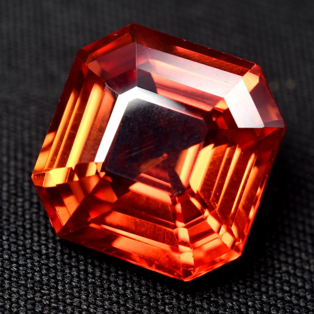 Excellent Orange Sapphire Square Cut 10.50 Ct Natural Gemstones CERTIFIED