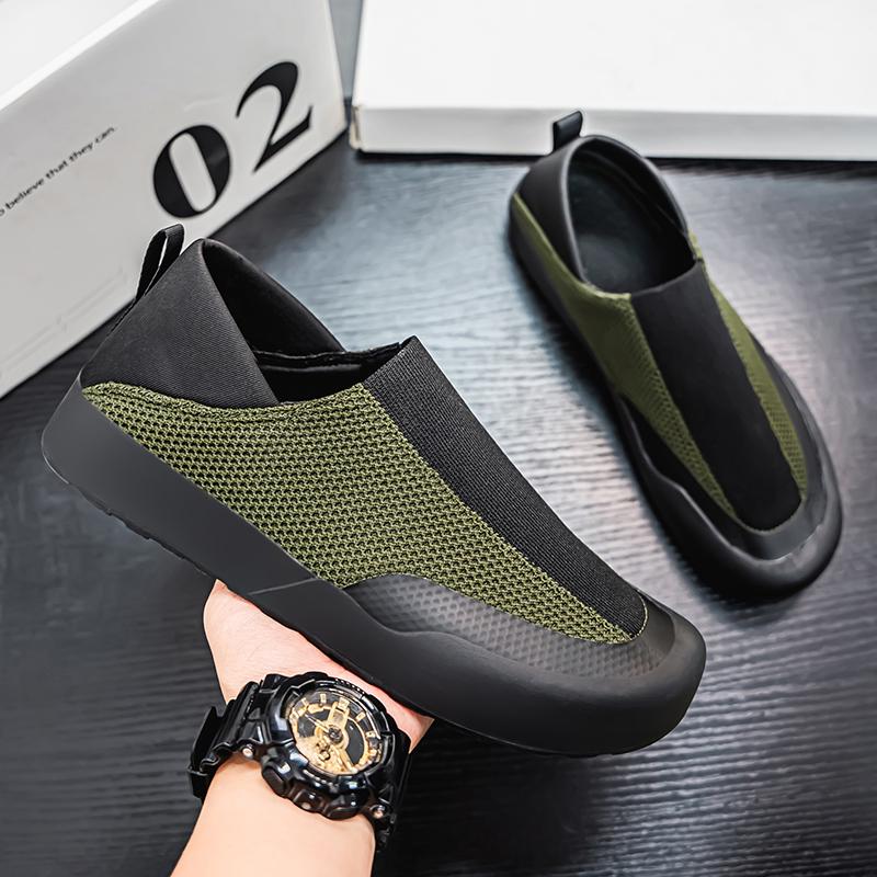 Дышащая летняя мужская обувь с защитой от запаха, универсальная сетчатая, нескользящая, повседневная обувь с мягкой подошвой, полиуретановая стелька, подошва из ПВХ