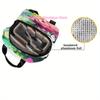 1pc 2D Printing Pink Desserts Pattern Portable Insulated Lunch Bag, Reusable Large-Capacity Picnic Box, Waterproof Handbag, Suit