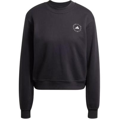 Stella McCartney FW24 Удобная минималистичная универсальная толстовка с длинным рукавом с логотипом бренда Женская толстовка черного цвета JJ0150