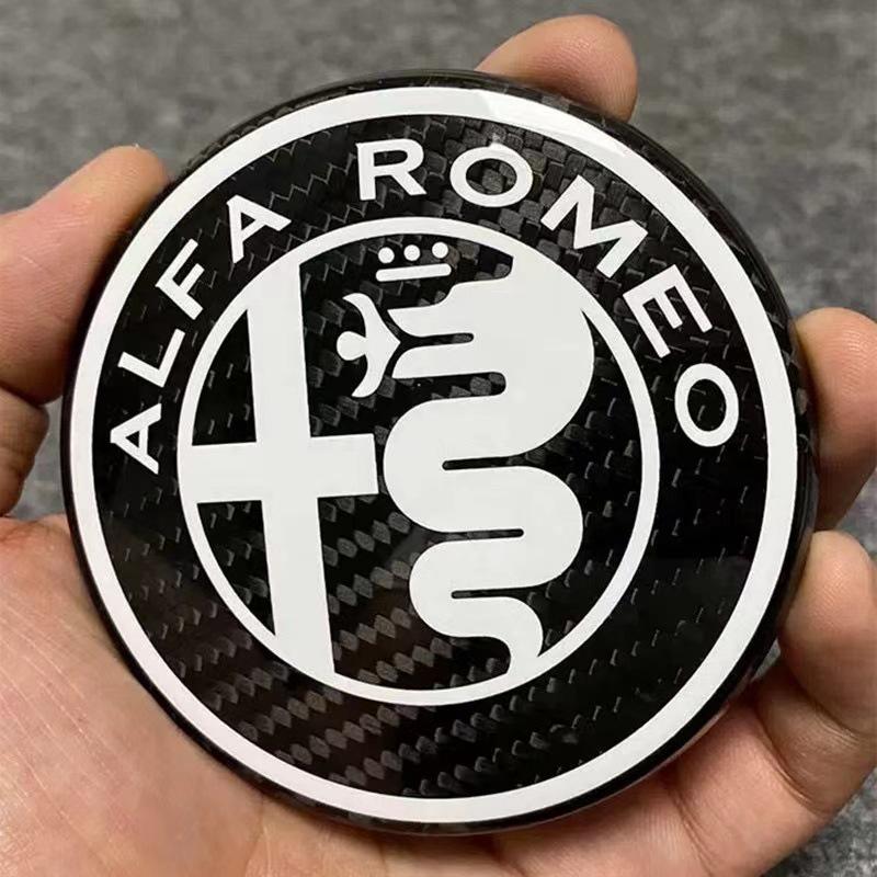 Alfa Romeo Giulia Stelvio Carbon Fiber Front & Rear Logos