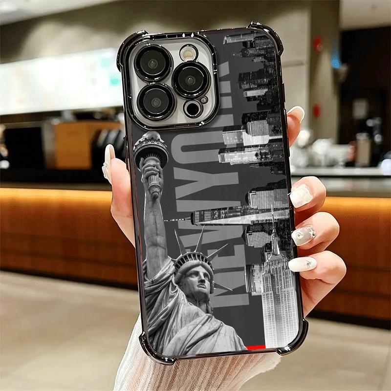 Нью-Йорк Город Мягкий Чехол Для Телефона Для iPhone 15 16 17 Air 14 Pro Max 16E Plus 13 12 Mini Покрытие Противоударный Fundas
