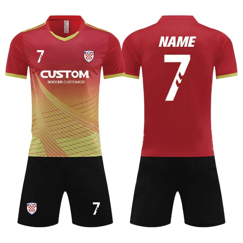 Soccer Jersey Custom Sets sublimation original Design Training kits Football uniform t-Shirt sport team For kids for Men XY233