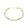 Bracelet - Luxenter - Aiel - Cristal Vert - Finition or Jaune 18 Carats - 15 Cm + 3 Cm D'extension