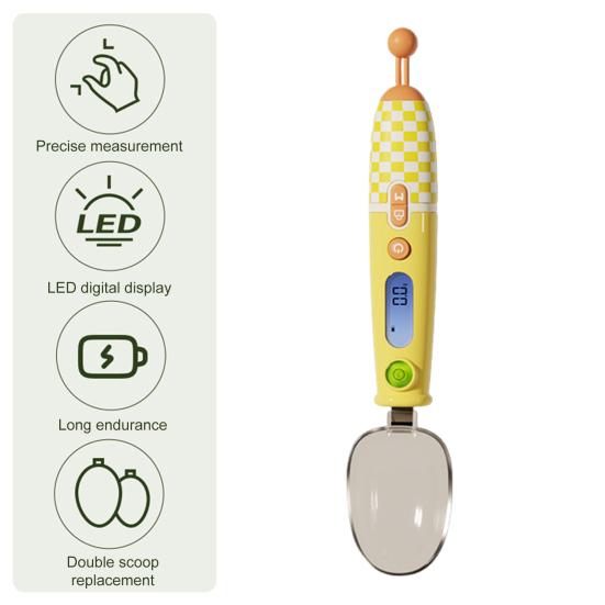 Цифровая мерная ложка с ЖК-экраном Высокоточные пищевые весы Мерный совок для выпечки Кулинария Взвешивание Электронная мерная ложка