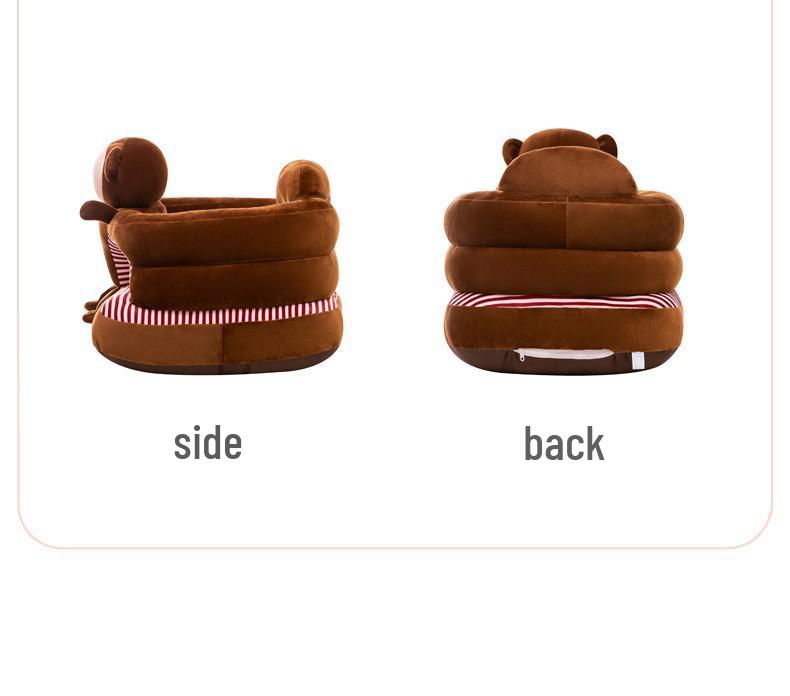 Плюшевое детское сиденье-тренажер с мультяшным рисунком: Детский безопасный диван со спинкой