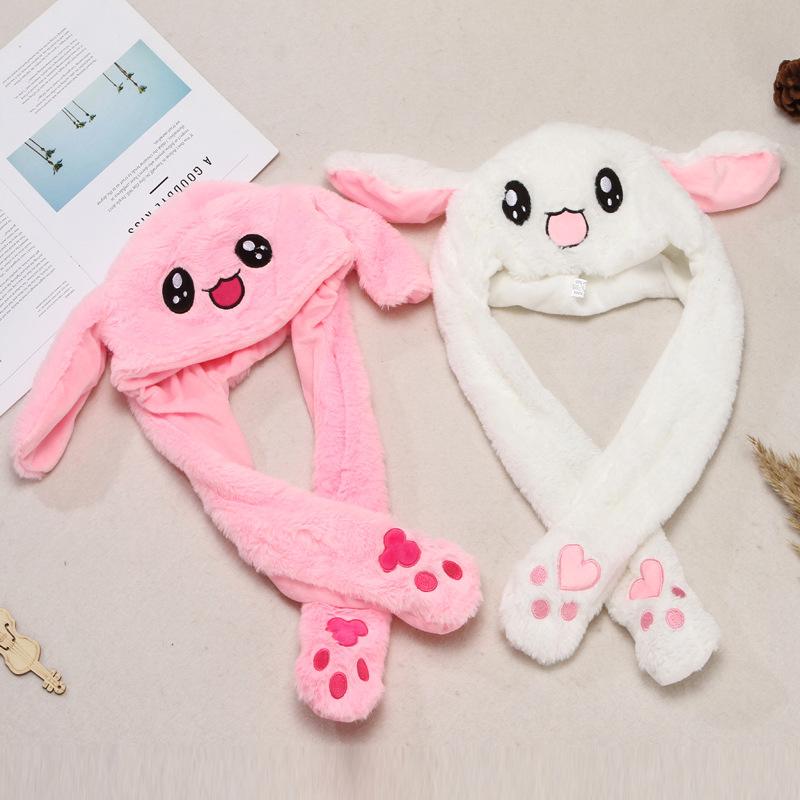 Douyin moving rabbit ear hat cute Internet celebrity airbag pinching ear moving rabbit hat