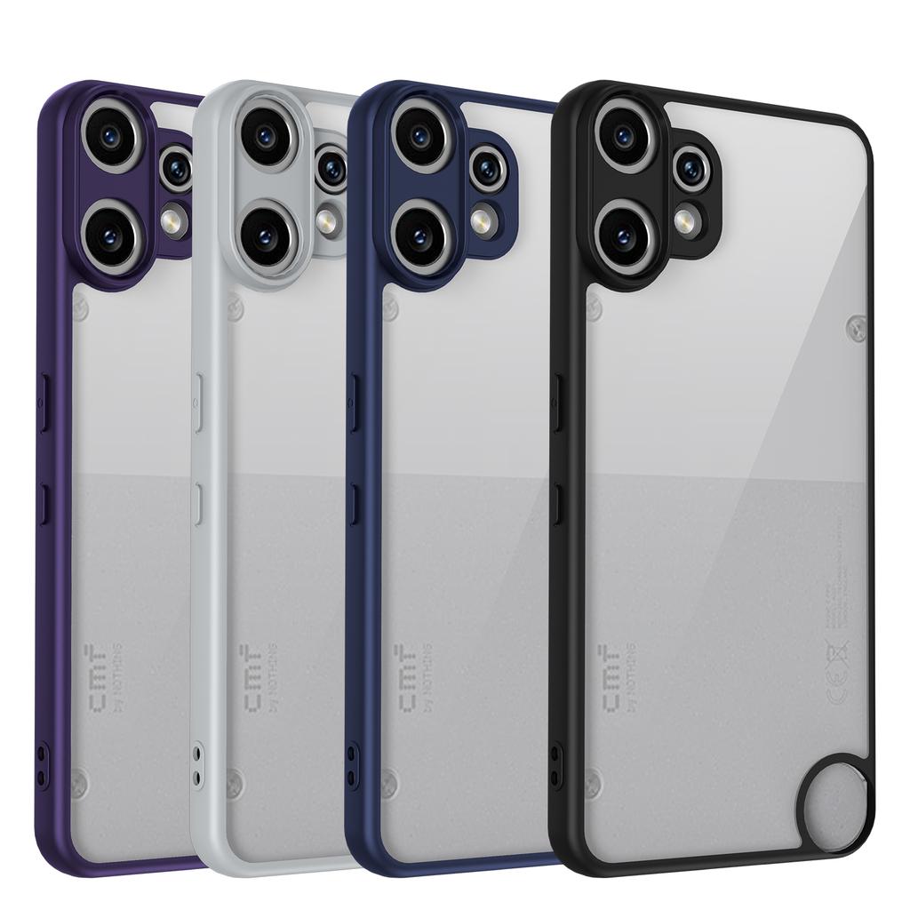 Чехол для Nothing CMF Phone 2 Pro Матовый на ощупь Прозрачная PC+TPU Противоударная Задняя крышка для телефона