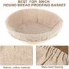 6Pcs Dough Bread Fermentable Wicker Proofing Basket Cloth Cotton Liner Cover
