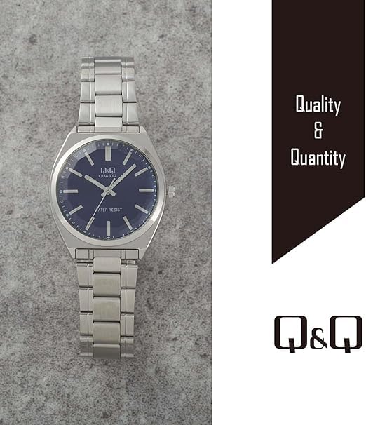 Metal Navy [CITIZEN Q&Q] Wristwatch, Analog, Waterproof, Band, QB78-212, Men's,
