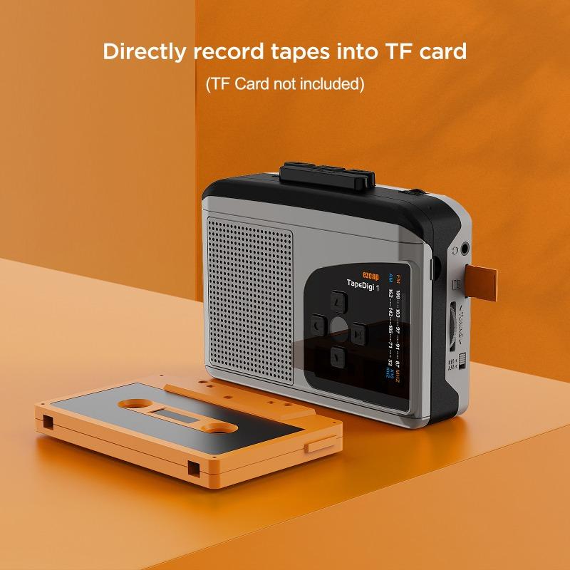 1 Упаковка кассетный плеер Walkman с динамиком, стерео, радио FM прямой на MP3 на карту TF ezcap234