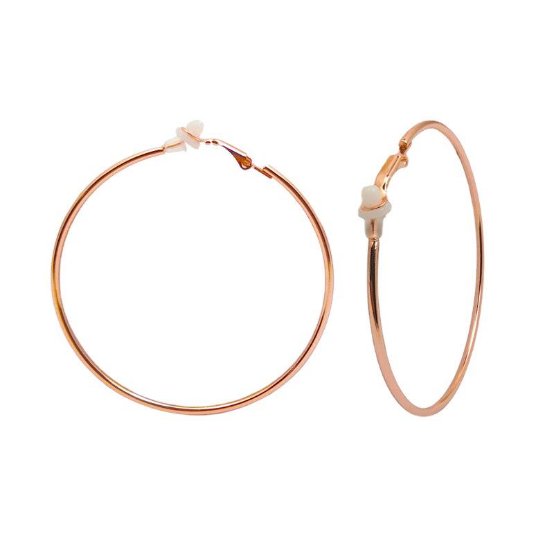 Large Hoop Clip-On Earrings - Trendy European & American Style for Women