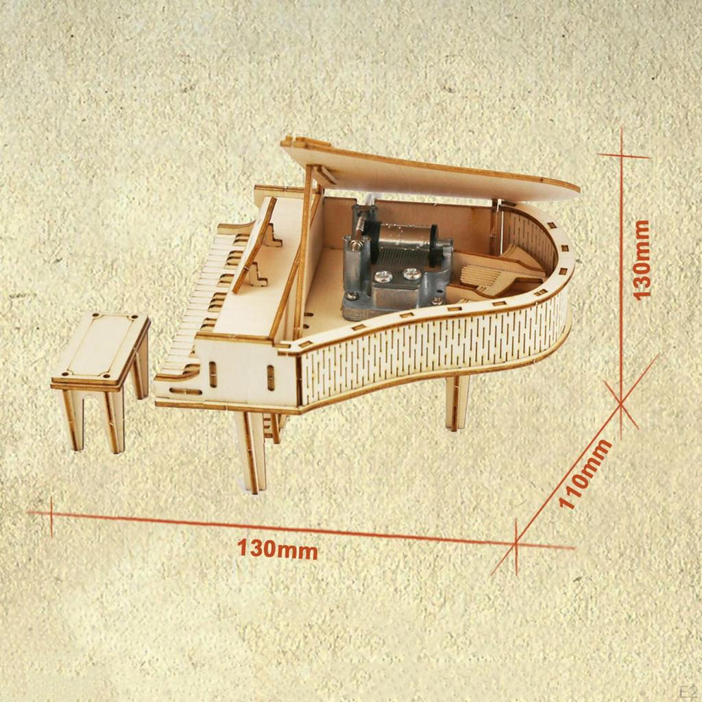 3D пазлы для взрослых, фортепианная музыкальная шкатулка, деревянная головоломка, сборка игрушечных моделей, наборы для сборки