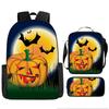 Pixel Halloween Student School Bag Cartoon School Bag Children's Backpack Anime Backpack Satchel