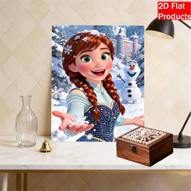 Disney DIY Жемчужная живопись Замороженная Анна Декоративная картина Креативные украшения Подарки друзьям Настольные украшения Украшение дома