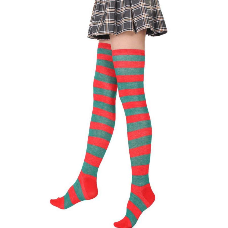 new Cute Socks Stockings Women's Japanese-style Blue White Stripe Knee Socks Legs Socks COSPLAY Anime WOMEN'S Socks