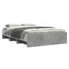 VidaXL Bed Frames Concrete Grey 120x190 Cm Engineered Wood, Bedroom Furniture, Double Bed, Slatted Base, Bed, Frame of 3295698