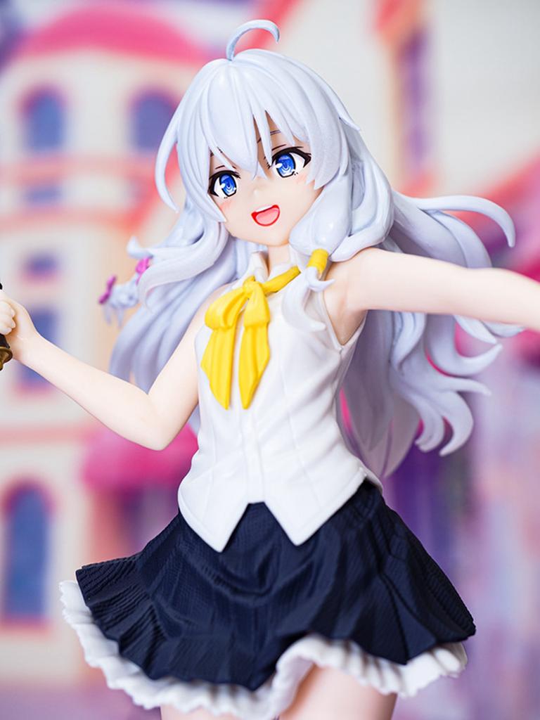 20CM Anime Majo no Tabitabi Elaina Figure PVC Standing Sakura Demon Irena Model Toys Desktop Ornaments Gifts