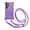 Slim Liquid Silicone Side-Opening Card Holder Phone Case Galaxy S24 Ultra S23 Plus Compatible With Crossbody Strap