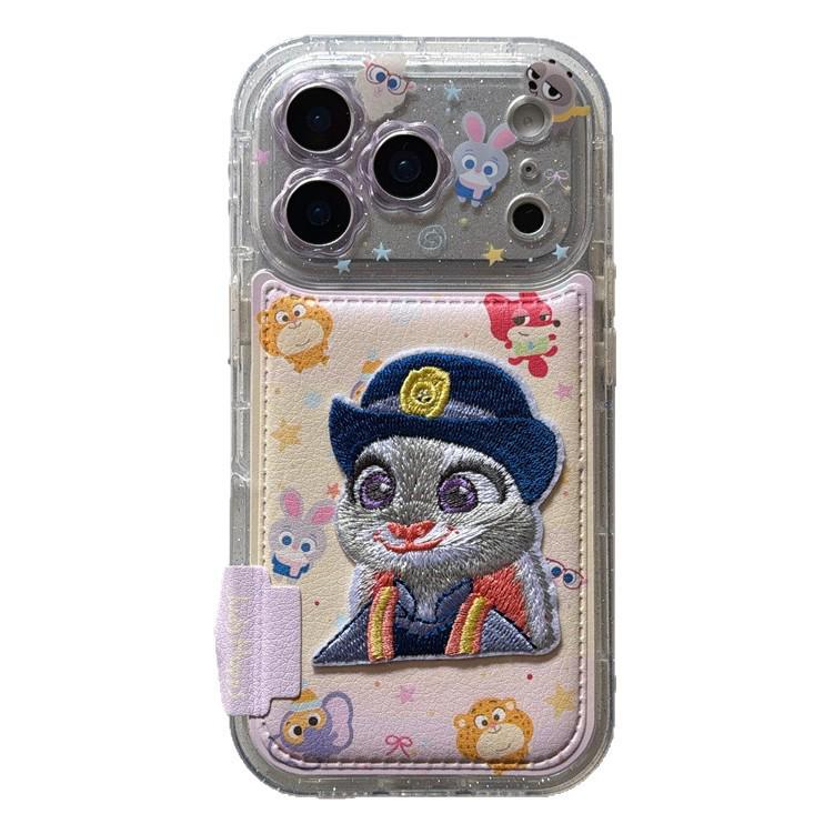 Мультяшный вышитый чехол для телефона Джуди и Ник для iPhone 17/16 Pro Max/15/14
