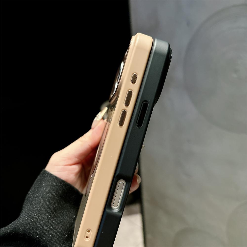 Магнитный держатель-подставка Armor из углеродного волокна, матовый чехол для iPhone 17 Air 16 15 14 Plus 13 12 11 Pro Max, чехол-держатель для Magsafe