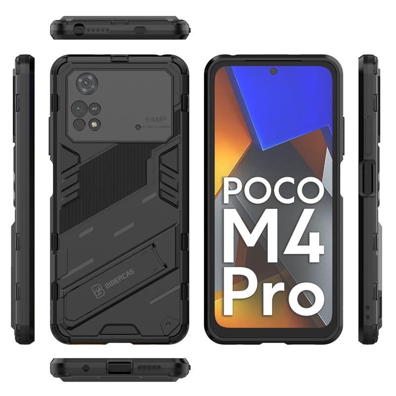 Для Xiaomi Poco M4 Pro 4G чехол магнитная подставка держатель бронированная задняя крышка для Poco Poko Pocco Little M4Pro M 4 Pro 4Pro M4 Pro Чехлы