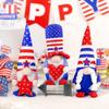 Independence Day Dwarf Pointy Hat Doll Decorated with Faceless Old Man Doll Rudolph Window Ornaments