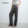 Edition Women's Elastic Waist Wool Tweed Straight Leg Trousers