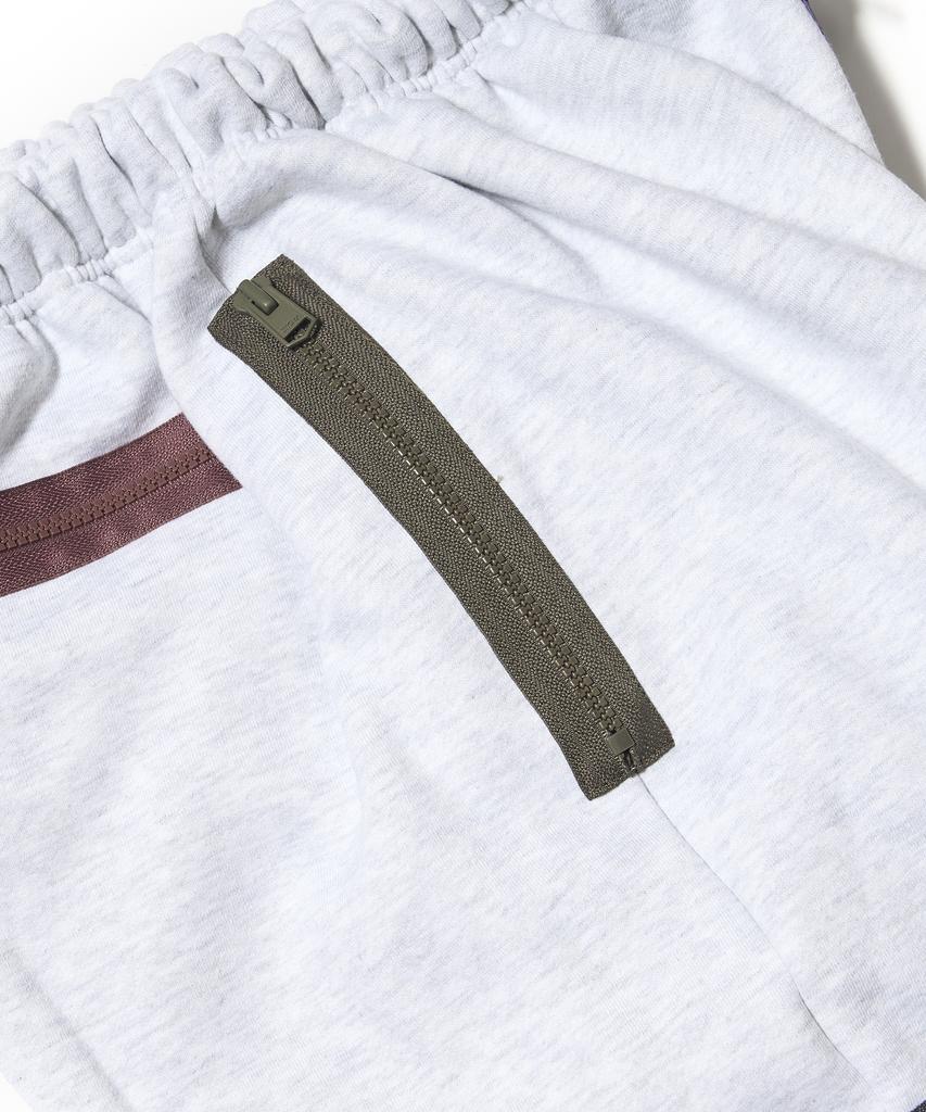 STIGMA Zipper Wide Jogger Pants White Melange