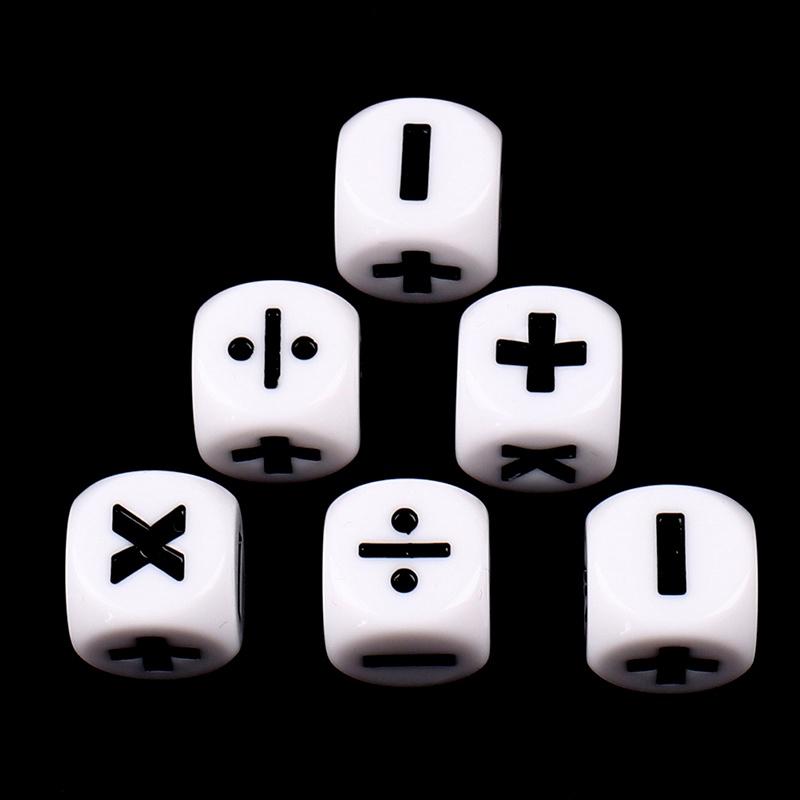4 шт., смола, сложение, вычитание, умножение, деление, символ, игральные кости, реквизит, детские развивающие аксессуары, 16 мм
