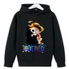 Anime One Piece Hoodies Luffy Casual Ace Law Roronoa Zoro Luffy Streetwear Kids Boys Sweatshirts Pullover Hooded Fashion Costume