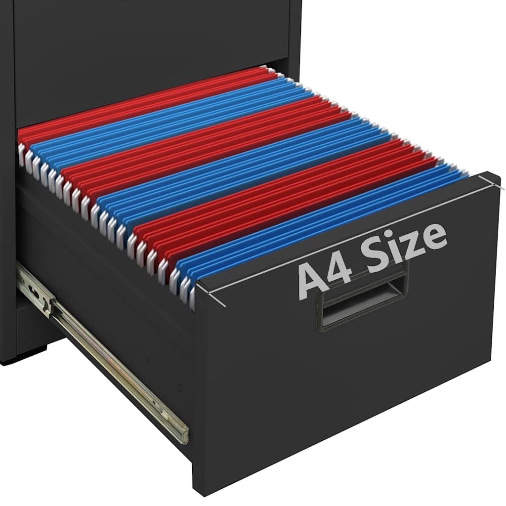 Filing Cabinet Anthracite 46 x 62 x 72.5 cm Steel
