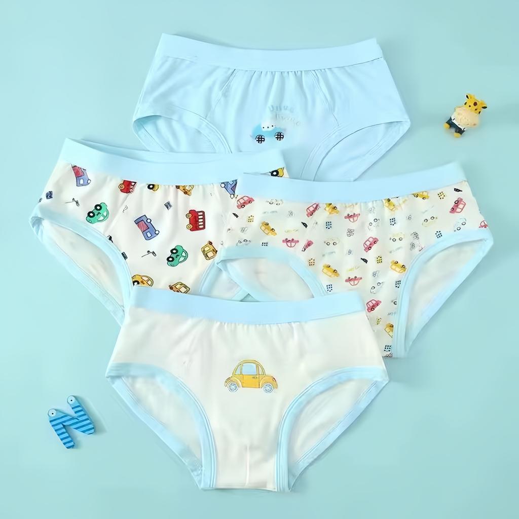 Boys Cotton Cartoon Underwear No Show Seamless Comfort Shorts Kids Boxer Briefs Breathable Soft Lightweight Kids Shorts