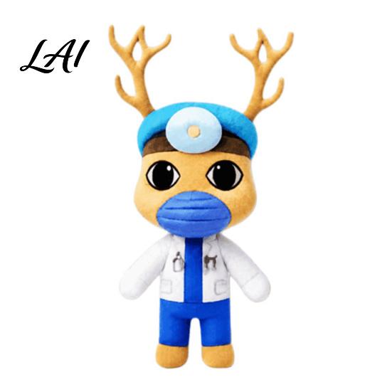 Stuffed Animal Gift for Birthday Funny Plush Doll with Career Uniform 10 Inch Cute Doctor PP Cotton Filled Animals Toy Horror Game Fans Soft