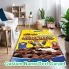 [Choco Amigos Nesquik Cereal Area Carpet] Easy Maintenance Chair Rug for Conference Room Use, Customize Name Floor Mat